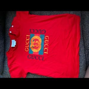Authentic kids red Gucci t-shirt.
